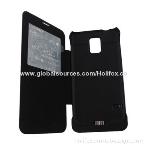 3200mAh Power Case for Samsung Galaxy 5s, with Flip Cover/Dormancy Function/Screen